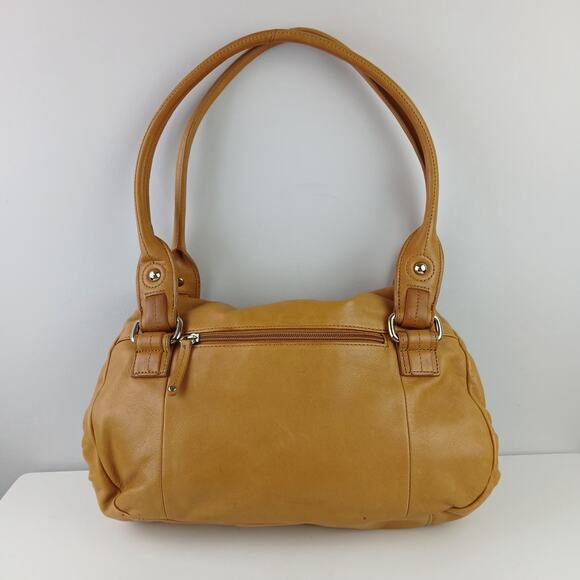 Tignanello 20th Anniversary Y2K Buttery Soft Shoulder Bag Caramel/Camel - Picture 5 of 9